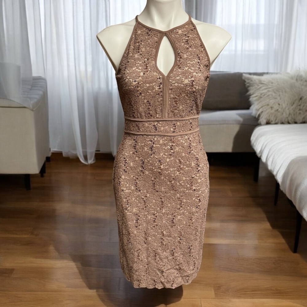 NWOT Nightway Sequined Cocktail Dress, 6